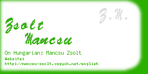 zsolt mancsu business card